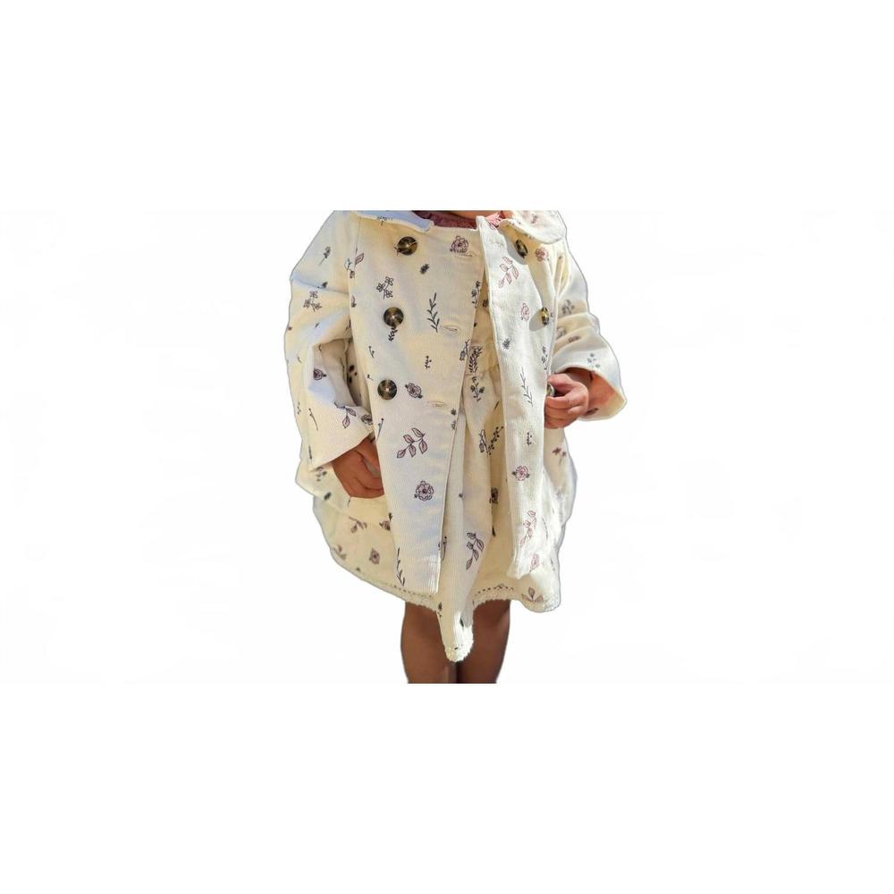 NEW ETTIE + H girl's sharleen double breasted jacket in floral